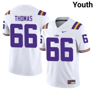 White Solomon Thomas #66 Youth Stitched College Football LSU Tigers Jersey 705975-927