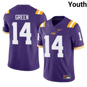 Purple 2026-27 Tiger Nation #14 College Football Youth Trey'Dez Green Jersey 275857-760