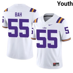 White College Football Youth LSU Alumni Aliou Bah #55 Jerseys 494593-253