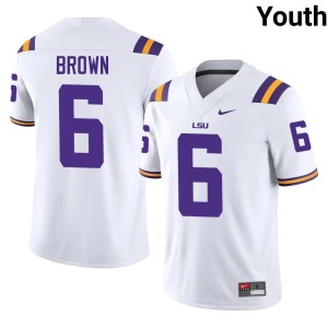 White College Football Youth Tiger Nation Barion Brown Game #6 Jersey 805230-549