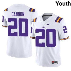 White Billy Cannon Youth LSU Replica #20 College Football Jersey 164046-839