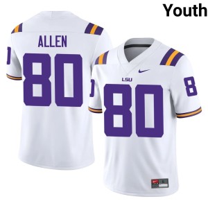 White College Football Brayden Allen LSU University Youth #80 Jerseys 240238-777