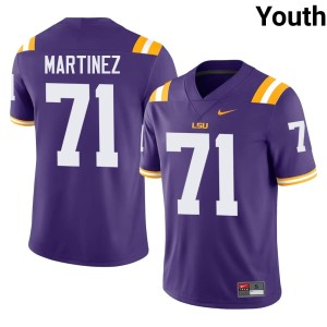 Purple Brysten Martinez Youth #71 High School College Football Fighting Tigers Jerseys 912245-774