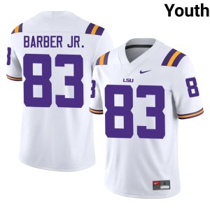 White #83 Youth Corey Barber Jr. College Football Tigers 2026 Jersey 532531-871
