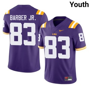 Purple #83 Youth 2026 LSU College Football Corey Barber Jr. Jerseys 849812-824