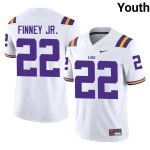 White LSU College Football Game Havon Finney Jr. #22 Youth Jerseys 492405-889