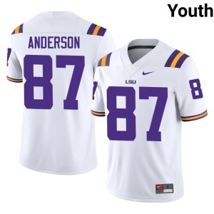 White Tiger Nation #87 JC Anderson High School College Football Youth Jerseys 449247-455