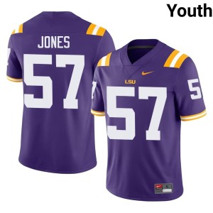 Purple College Football #57 Fighting Tigers Youth JaKolby Jones 2026-27 Jersey 147387-108