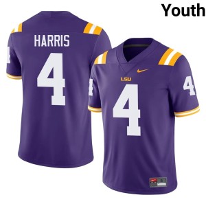 Purple Jackson Harris College Football Geaux Tigers 2026 Youth #4 Jerseys 103589-465