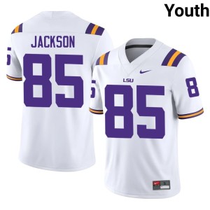 White Louisiana State Tigers #85 College Football Youth Alumni Josh Jackson Jerseys 738200-296