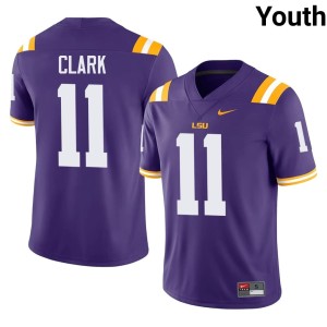 Purple LSU #11 Player Landen Clark College Football Youth Jerseys 787919-442