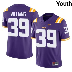 Purple Youth #39 Lavonte Williams College Football NCAA Tigers Jerseys 914280-767