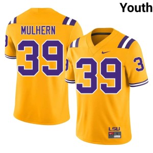 Gold Limited College Football Youth Louisiana State Tigers #39 Mack Mulhern Jersey 428188-872