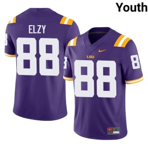 Purple College Football Malik Elzy 2026-27 LSU Tigers Youth #88 Jersey 233581-477