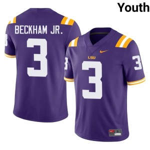 Purple Fighting Tigers Odell Beckham Jr. #3 2026 College Football Youth Jersey 964251-612