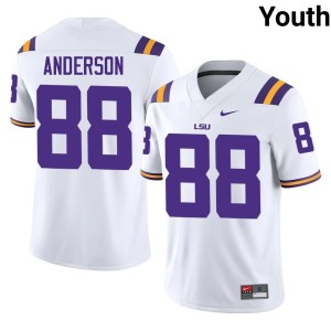 White #88 Louisiana State University Tigers Official Richard Anderson College Football Youth Jersey 171097-440