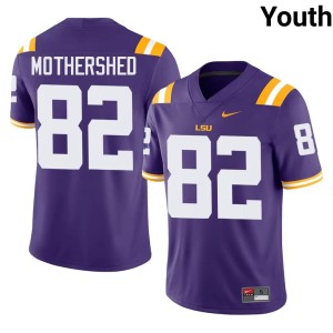 Purple College Football Youth Tigers Roman Mothershed #82 NCAA Jersey 899600-143