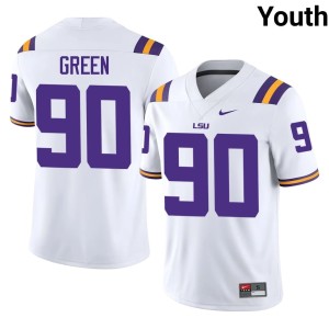 White Stephiylan Green University Louisiana State University Tigers College Football #90 Youth Jersey 920747-993