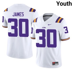 White Tigers Treylan James College Football #30 High School Youth Jersey 930817-521