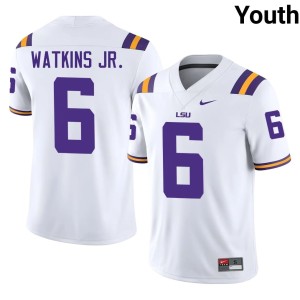 White Game College Football Fighting Tigers Youth Winston Watkins Jr. #6 Jersey 395469-318